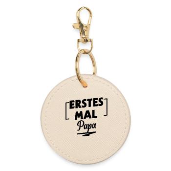 Papa Parents Full Pregnancy Pregnant - Round Keyring - oyster - Front