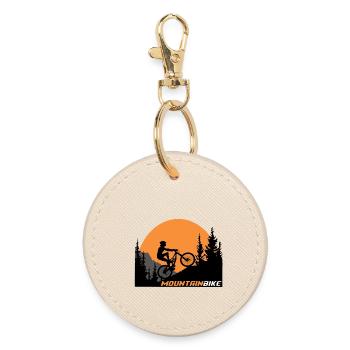 Mountainbike - Runder Schlüsselanhänger - Auster - Vorne