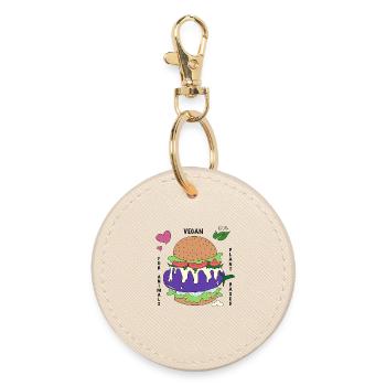 Affiche Burger Vegan - Porte-clés rond - huître - Devant