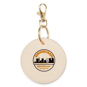 Brummagem Skyline West Midlands Badge - Runder Schlüsselanhänger - Auster - Vorne