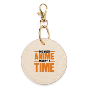 Anime Statement Asian Japanese Nerdy Manga - Round Keyring - oyster - Front