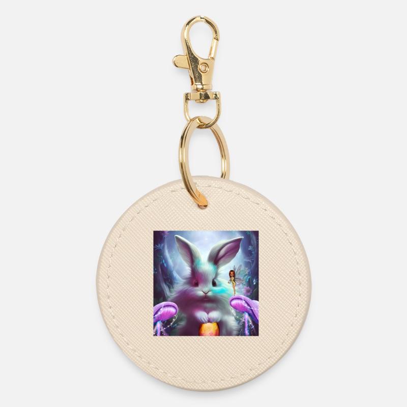 Lapin de Pâques mignon - Porte-clés rond - huître