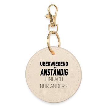Anständig einfach nur anders - Runder Schlüsselanhänger - Auster - Vorne