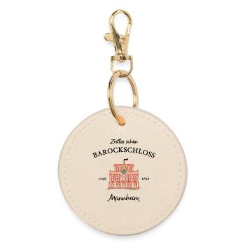 Mannheim, palais baroque emblématique, période de construction - Porte-clés rond - huître - Devant