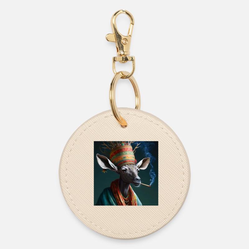 Cannabiche 01 without typo - Round Keyring - oyster