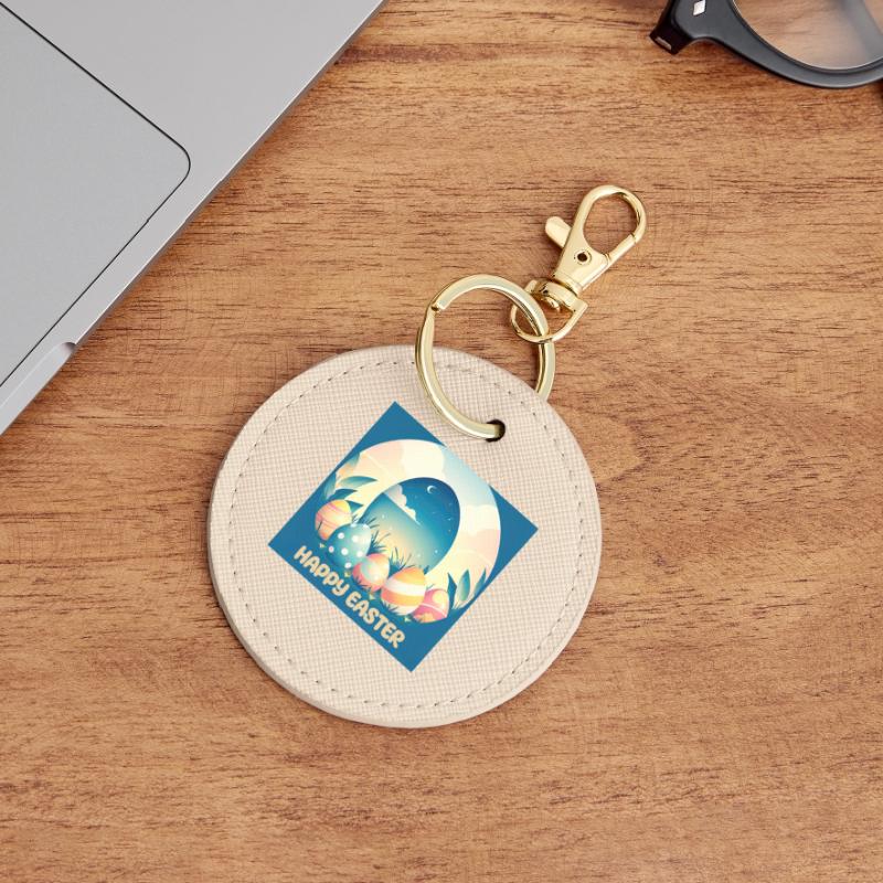 Happy Easter, Easter Egg Round Keyring