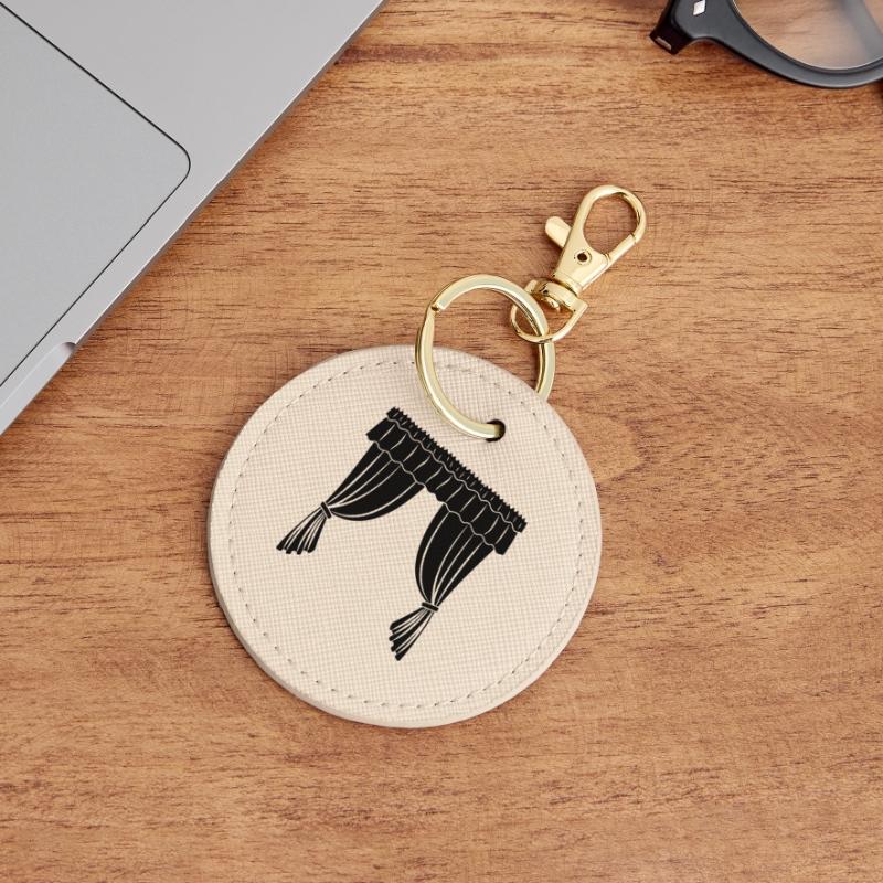 Vorhänge Theater oder Geschäft Runder Schlüsselanhänger