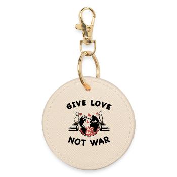 Peace, not war - Round Keyring - oyster - Front