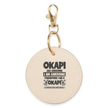 Okapi Design - Round Keyring - oyster - Front