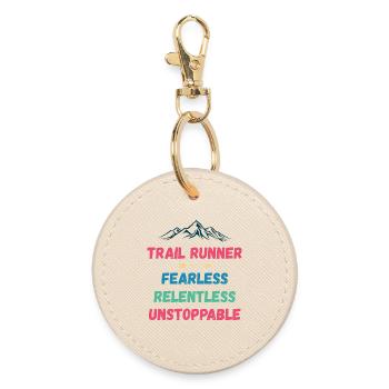 Trail Runner - Intrépide. Implacable. Imparable. - Porte-clés rond - huître - Devant