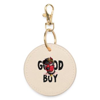 GoodBoyRed - Round Keyring - oyster - Front