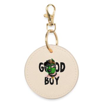 GoodBoyGreen - Round Keyring - oyster - Front