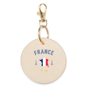 France - Round Keyring - oyster - Front