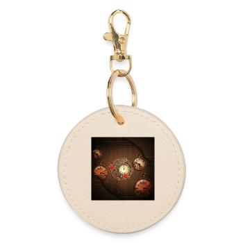 Wonderful steampunk watch - Round Keyring - oyster - Front