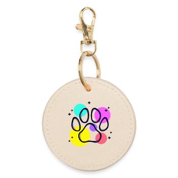 Pets, Dog, Favorite Animal, Cat, Cuddly Toy - Round Keyring - oyster - Front