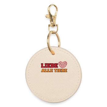 Déclaration de cœur J’aime les animaux de compagnie Animal préféré - Porte-clés rond - huître - Devant