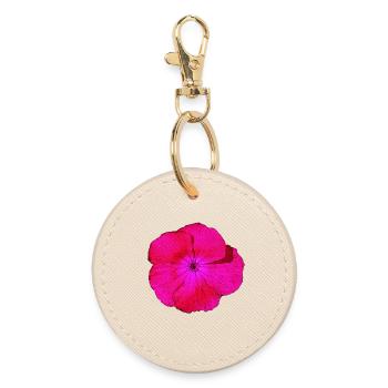 bartnelke, tolle blumendesigns - Runder Schlüsselanhänger - Auster - Vorne