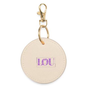 Lou - Round Keyring - oyster - Front