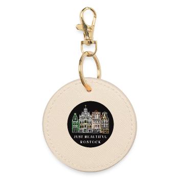 Rostock, Mer Baltique, Allemagne, Dessin - Porte-clés rond - huître - Devant