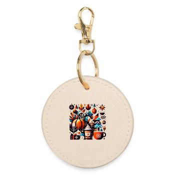 Christmas market - Round Keyring - oyster - Front