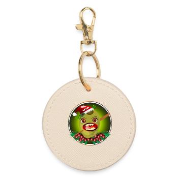 FLÉCHETTES DE NOËL - Porte-clés rond - huître - Devant