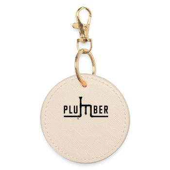 Emploi Plombier Travail Travailleur Gagner De L’argent En Disant - Porte-clés rond - huître - Devant