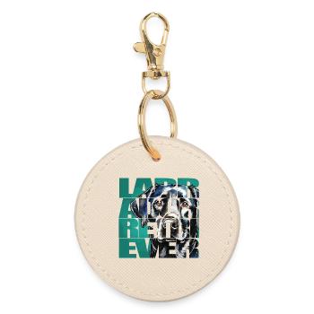 Labrador Retriever Portrait - Round Keyring - oyster - Front
