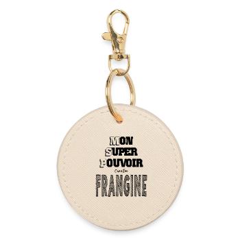 Mon Super Pouvoir Etre Frangine Sœur - Porte-clés rond - huître - Devant