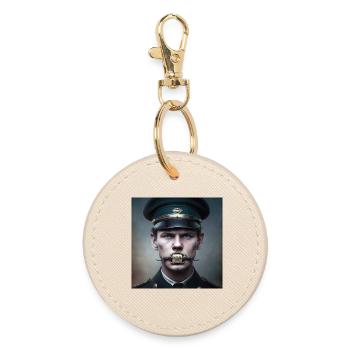 Conspiracy 04 - Shut Up - Round Keyring - oyster - Front