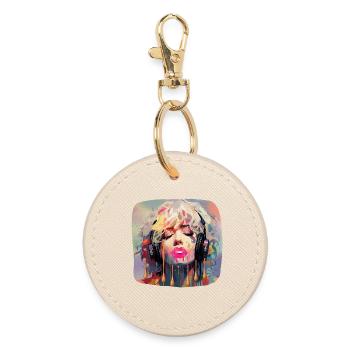 Pop Art & Musique - Porte-clés rond - huître - Devant
