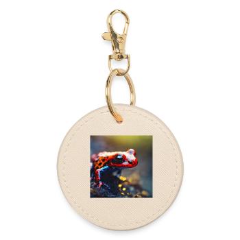 Colorful Frog - Round Keyring - oyster - Front