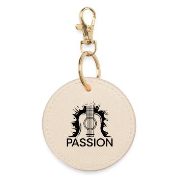 passion guitare musique passion guitariste icône - Porte-clés rond - huître - Devant
