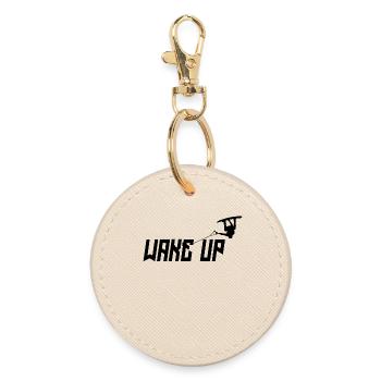 Kitesurfer Statement Stunt Wakeboard Surfing - Round Keyring - oyster - Front