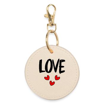 LIEBE. PAAR. ICH HABE GERADE GEHEIRATET. Junggesellinnenabschied. VALENTINSTAG. - Runder Schlüsselanhänger - Auster - Vorne