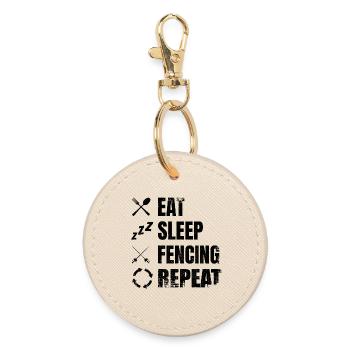 Motivation Fencing - Round Keyring - oyster - Front