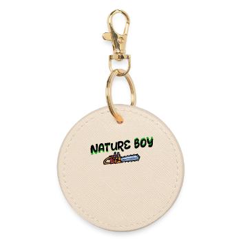 Scie déclaration bûcheron menuiserie forestier - Porte-clés rond - huître - Devant