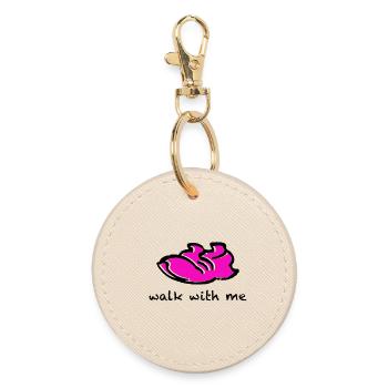Laufschuh Walk with me - Runder Schlüsselanhänger - Auster - Vorne