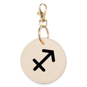 Zodiac sign Sagittarius Sagittarius - Round Keyring - oyster - Front