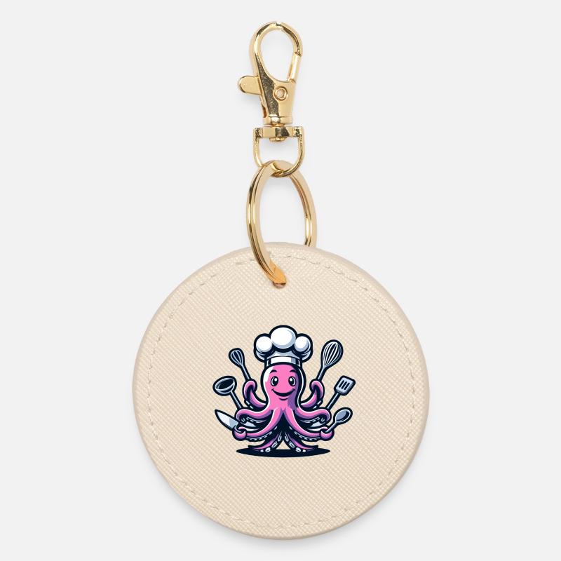 Octo-Chef : Le tentacule gourmand - Porte-clés rond - huître