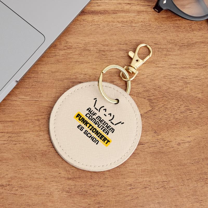 Developer Statement Code Scripting Programmer Round Keyring