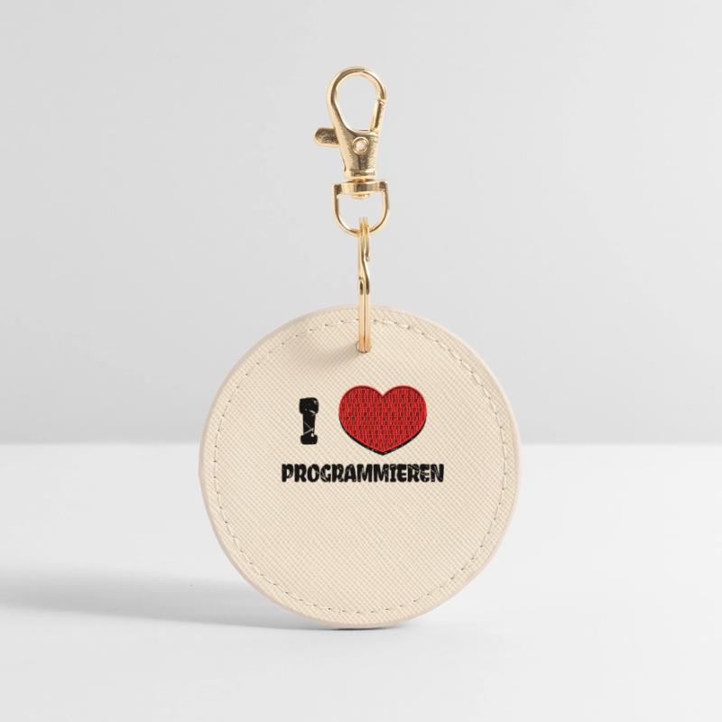 Developer Herz Webentwickler Statement Computer Runder Schlüsselanhänger