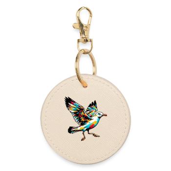 Gull - Round Keyring - oyster - Front