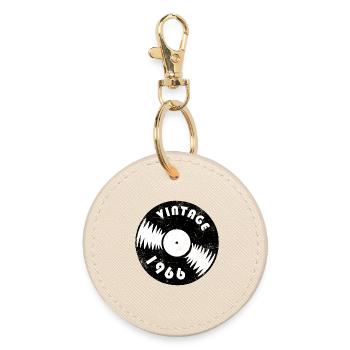 Vintage 1966 - Round Keyring - oyster - Front