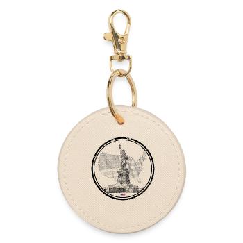 Carte Industrial Grunge USA - Porte-clés rond - huître - Devant