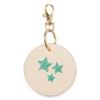STAR. STARS - Round Keyring - oyster - Front