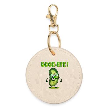 FAREWELL GOODBYE - GHERKINS PICKLES - Round Keyring - oyster - Front