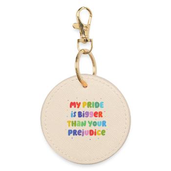 Mois de la fierté LGBT - Ma fierté est plus grande - Porte-clés rond - huître - Devant