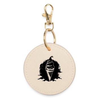 Ice cream - Round Keyring - oyster - Front