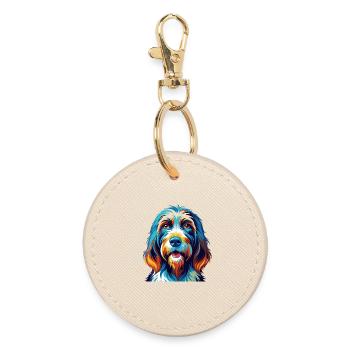 Basset Griffon Vendéen Chien Race Dessin Animé Kawaii - Porte-clés rond - huître - Devant