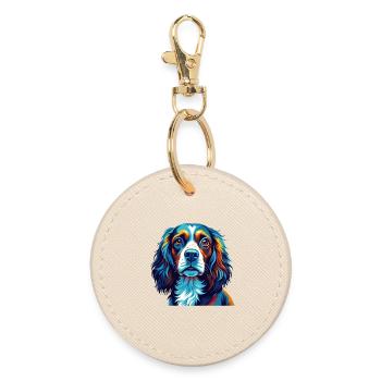Pont Audemer Epagneul Chien Race Dessin Animé Kawaii - Porte-clés rond - huître - Devant